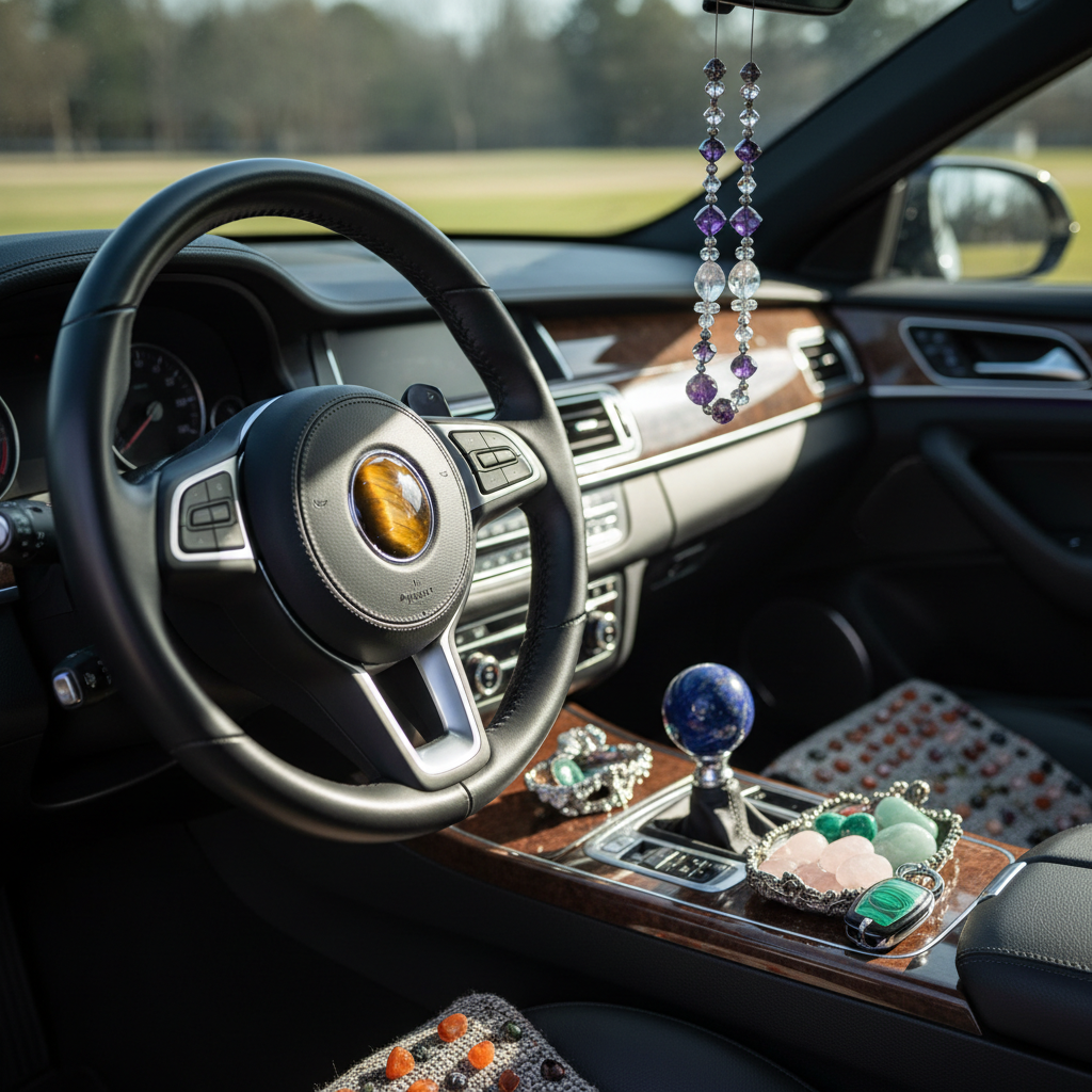 Realistische foto passend bij Edelstenen als auto-accessoire: zo geef je je interieur een persoonlij