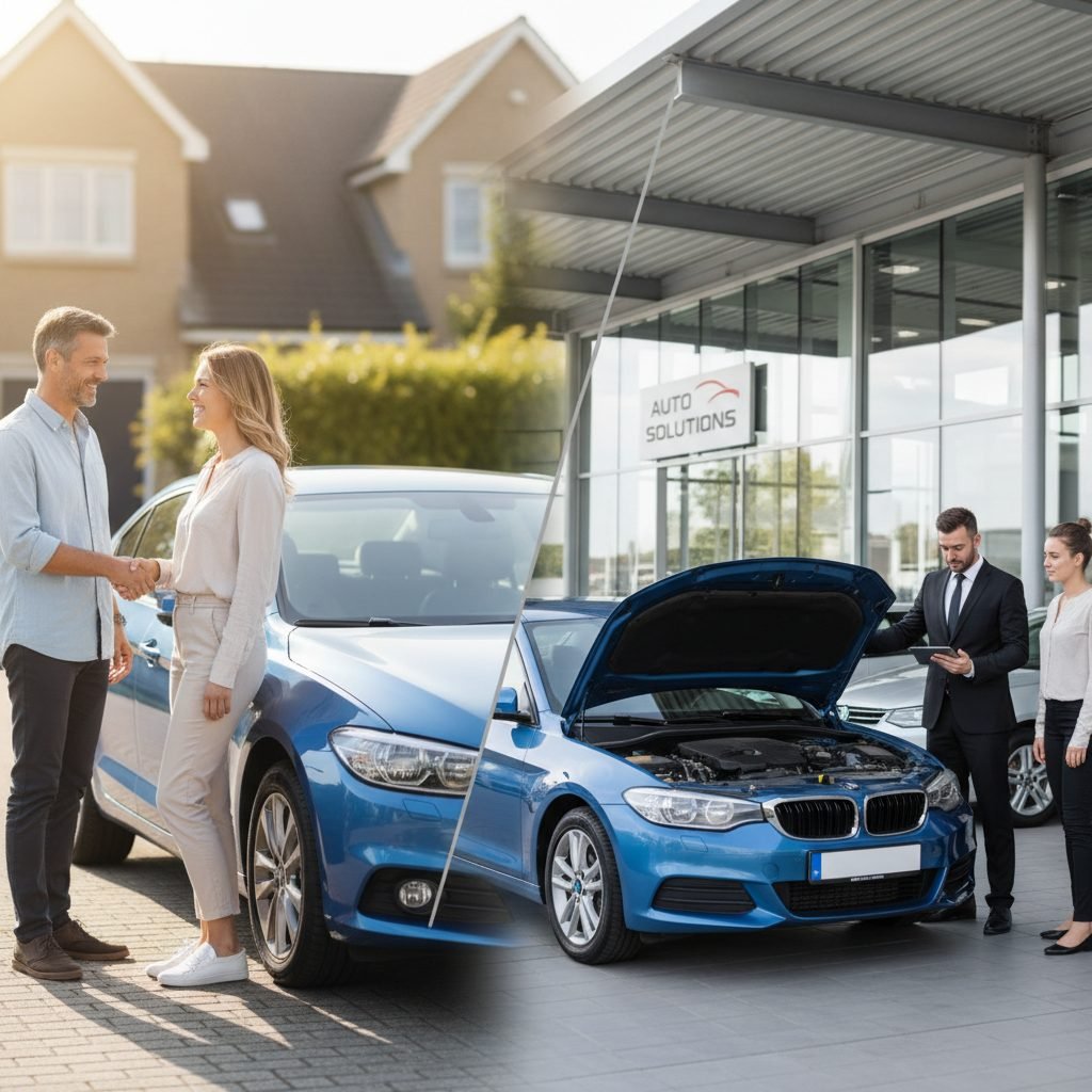 Realistische foto passend bij Wat is het verschil tussen auto verkopen aan particulier of dealer? vo