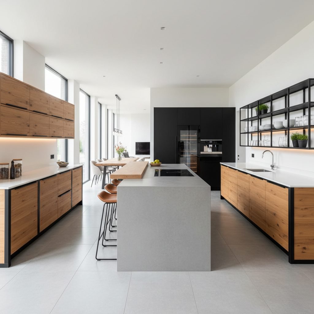 Realistische foto passend bij Keuken op maat voor particulieren en bedrijven voor website SEO-tekst;
