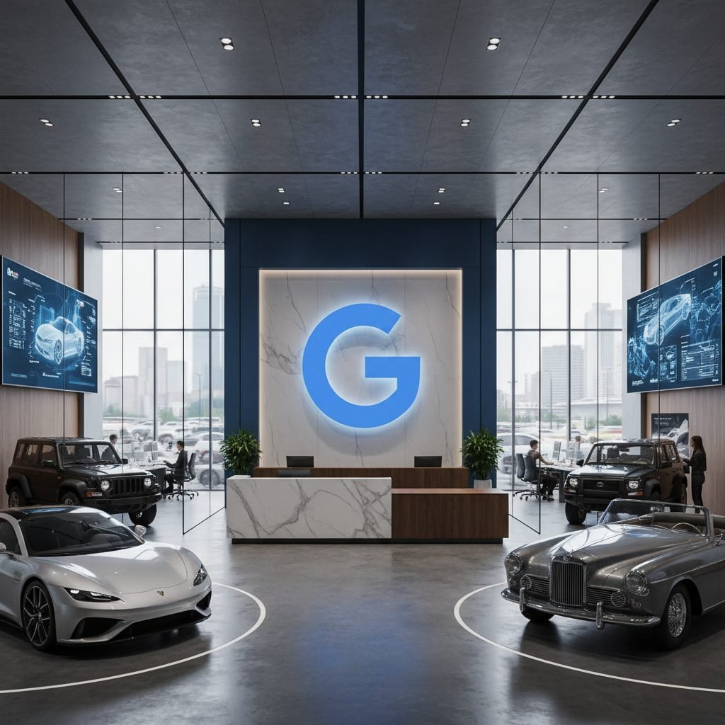 Realistische foto passend bij Welk Google Ads kantoor is gespecialiseerd voor de autosector voor web